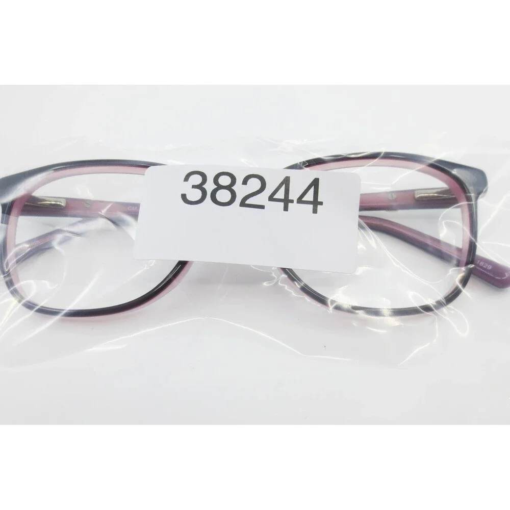 Chelsea Morgan CM 4008 BK/PK Black Pink Eyeglasses Frames 53-15-140 Leaf Detail
